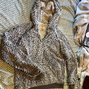 Fuzzy Sherpa Pullover Hoodie Thread and Supply